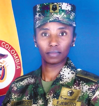 Olga Lucía Velasco Carabalí, Sargento mayor del Ejército, con 24 años de servicio. Olga Lucía Velasco Carabalí, Sargento mayor del Ejército, con 24 años de servicio.