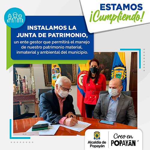 Alcaldía de Popayán y Ministerio de Cultura instalan la Junta de Patrimonio de Popayán
