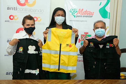 Federación Nacional de Departamentos entregó dotación para el fortalecimiento del Grupo Operativo Anticontrabando del Cauca