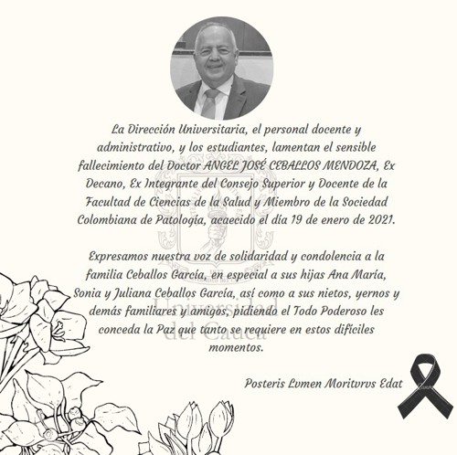 Cauca lamentó fallecimiento del médico Ceballos Mendoza