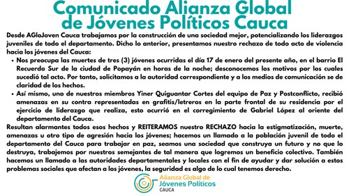 Nueva amenaza a líder de Juventudes
