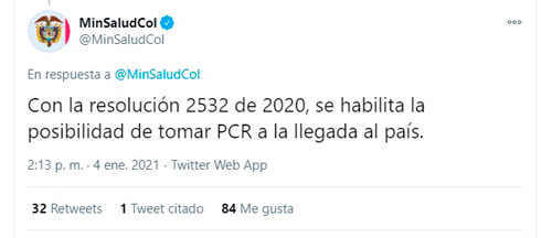 Nuevas restricciones para ingresar a Colombia