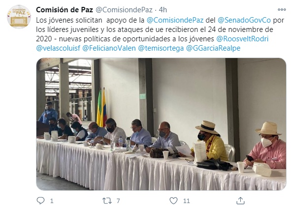Twitter Comisión de Paz del Senado Twitter Comisión de Paz del Senado