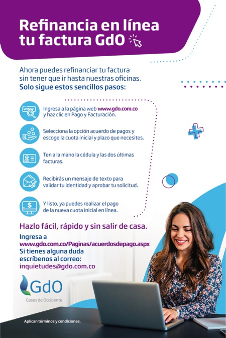 Refinancia en línea tu factura GdO