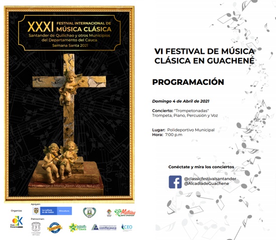 Programación Festival de Música Clásica 2021 - Guachené Programación Festival de Música Clásica 2021 - Guachené