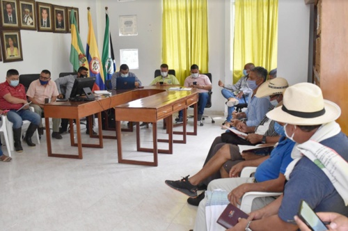 Socializan obras de protección a la bocatoma del acueducto de Piamonte.