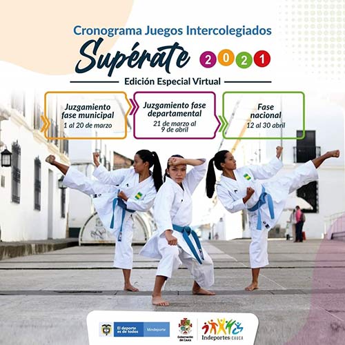 21 municipios caucanos participan de los Juegos Intercolegiados Supérate edición especial virtual 2020 - 2021 21 municipios caucanos participan de los Juegos Intercolegiados Supérate edición especial virtual 2020 - 2021