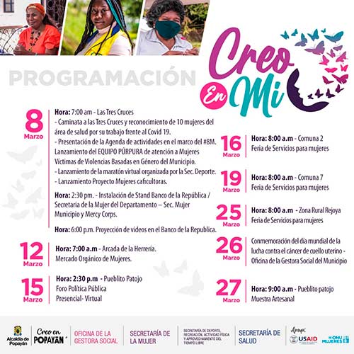 Con caminata a la Tres Cruces, Administración Municipal Conmemora del Día de la Mujer