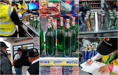 Se incautó licor de contrabando durante operativos nocturnos en Popayán