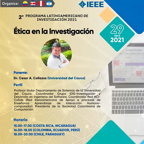 Docente de Unicauca participará en el Programa Latinoamericano de Investigación 2021 Docente de Unicauca participará en el Programa Latinoamericano de Investigación 2021