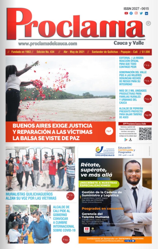 En circulación Edición Impresa #433 de Proclama Cauca y Valle.