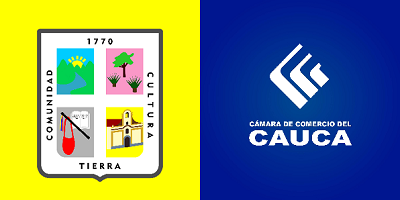 Escudo de Jambaló y Cámara de Comercio del Cauca