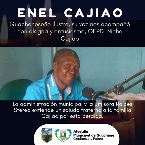 Falleció el “Niche Cajiao”, locutor de Guachené. Falleció el “Niche Cajiao”, locutor de Guachené.