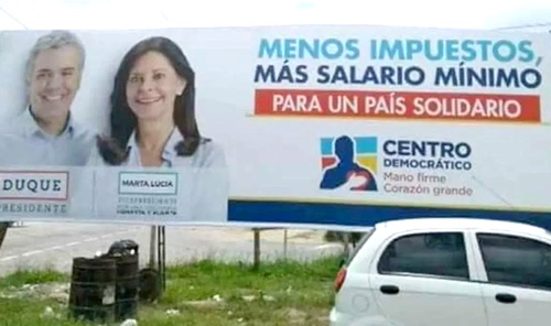 Menos impuestos, más salarios - Presidente Duque - No más engaños Menos impuestos, más salarios - Presidente Duque - No más engaños