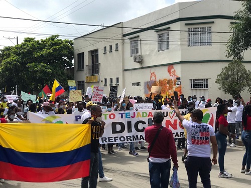 Puerto Tejada marcha en el Paro Nacional contra la Reforma Tributaria Puerto Tejada marcha en el Paro Nacional contra la Reforma Tributaria