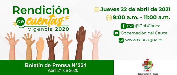 Rendición de cuentas 2020 - Gobernación del Cauca Rendición de cuentas 2020 - Gobernación del Cauca