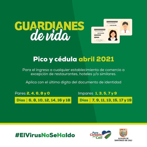Toque de queda de 8:00 p.m. a 5:00 a.m. en Santiago de Cali