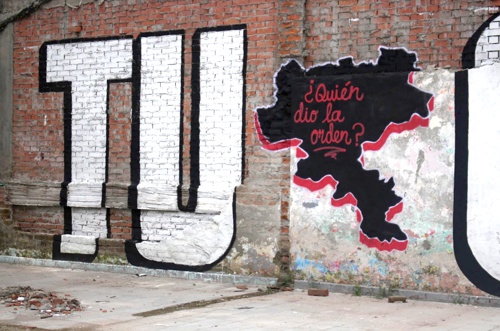 Tu guerra nos desangra - Mural en Santander de Quilichao