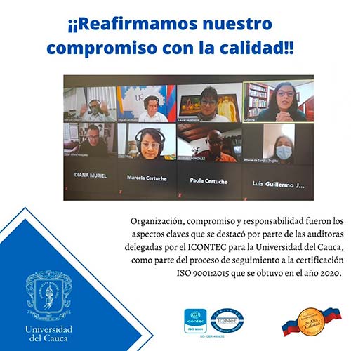 Unicauca reafirma compromiso con la calidad 