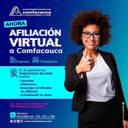 Afiliarse a Comfacauca ahora será más fácil y rápido