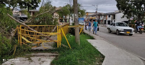 Riesgo por mal estado de Puente peatonal