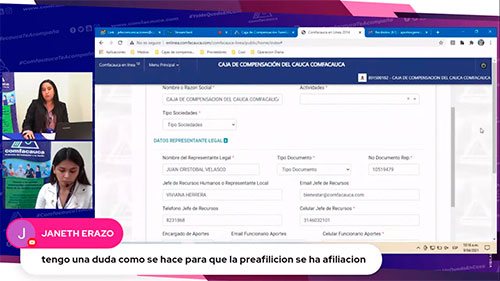 Comfacauca en Línea