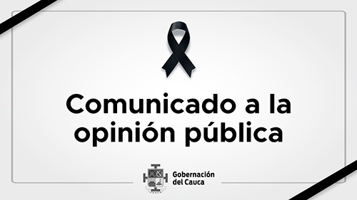 Comunicado a la opinión pública