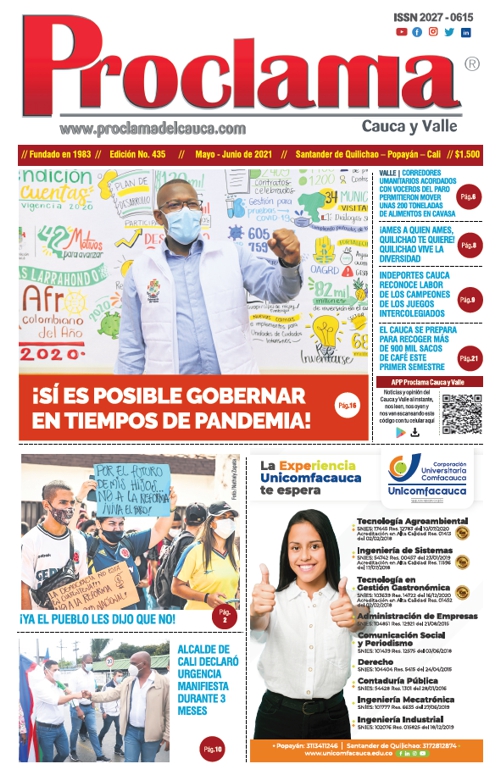 Portada - Edición Impresa #435 de Proclama Cauca y Valle