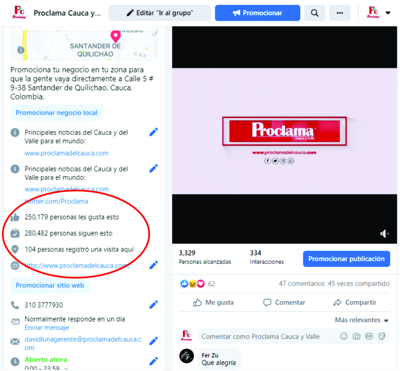 Proclama escala cifras récord en redes sociales