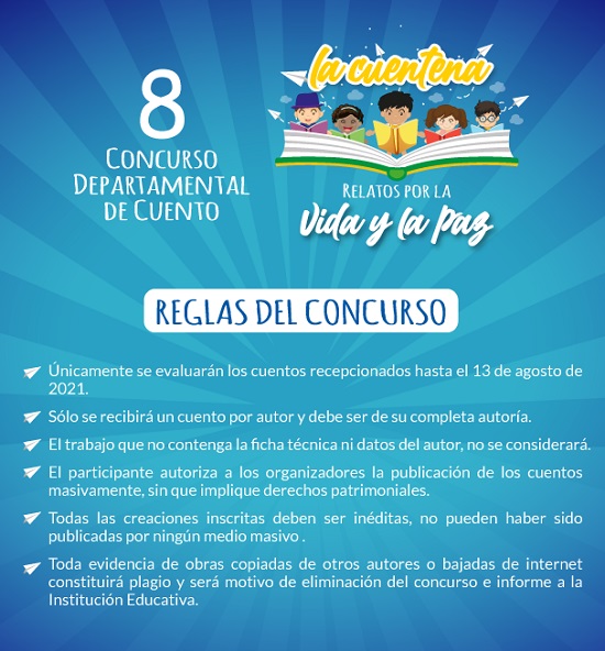8 Concurso Departamental de Cuento - La Cuentena - Relatos por la Vida y la Paz