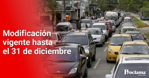 Así quedó la modificación del Pico y Placa en Santiago de Cali