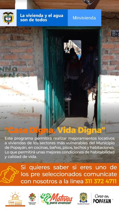 Casa digna, vida digna - Alcaldía de Popayán Casa digna, vida digna - Alcaldía de Popayán