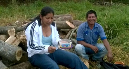 Argenis Yatacué y su esposo Marcelino Yatacué Ipia