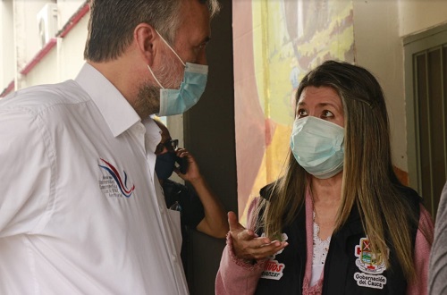 Lida Mera Paz, secretaria de Salud del Cauca y Josè Luis Diago, rector de la Unicauca.