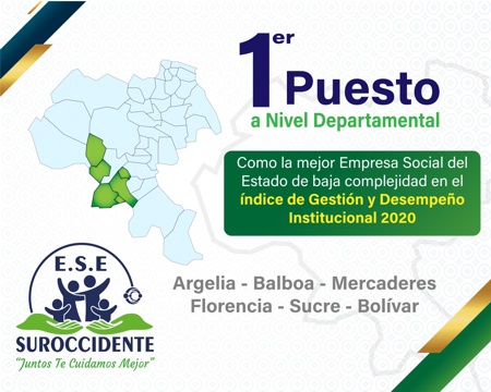 ESE Suroccidente: primer puesto a nivel departamental ESE Suroccidente: primer puesto a nivel departamental