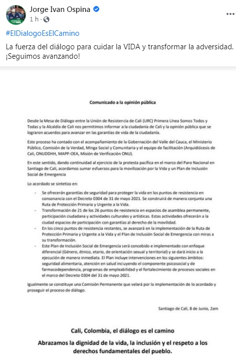Inclusión social de emergencia y protección de la vida en Cali