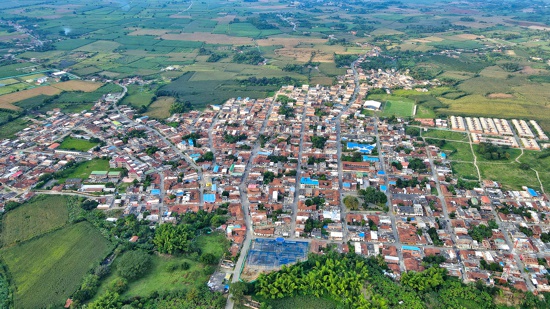 Fotografía aérea Municipio de Guachené - Cauca