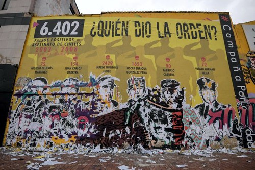 Mural sobre los falsos positivos seguirá siendo público