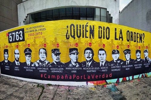 Mural sobre los falsos positivos seguirá siendo público