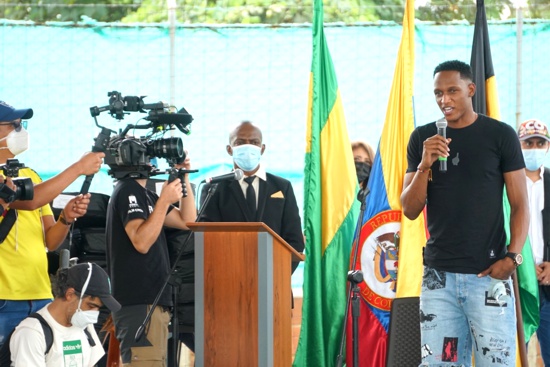 Inauguran Complejo Deportivo Yerry Mina en Guachené Inauguran Complejo Deportivo Yerry Mina en Guachené