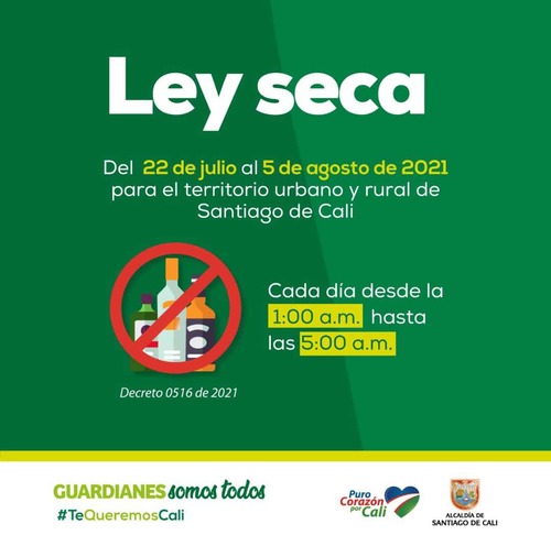 Continúan las medidas de pico y cédula y ley seca en Santiago de Cali