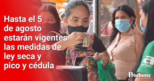 Continúan las medidas de pico y cédula y ley seca en Santiago de Cali