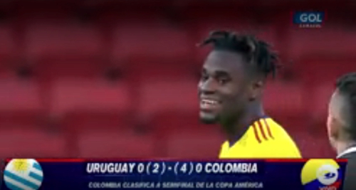 Con tres goles caucanos Colombia derrotó a Uruguay y está en "semis"