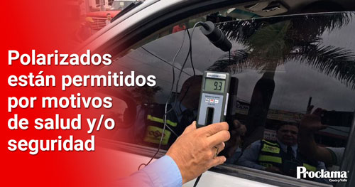 Hasta un 75% está permitido polarizar un vehículo