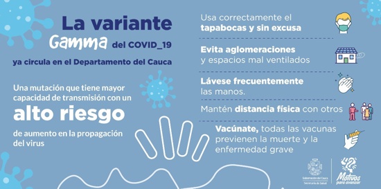 Variante Gamma de COVID 19 ya circula en el Cauca Variante Gamma de COVID 19 ya circula en el Cauca