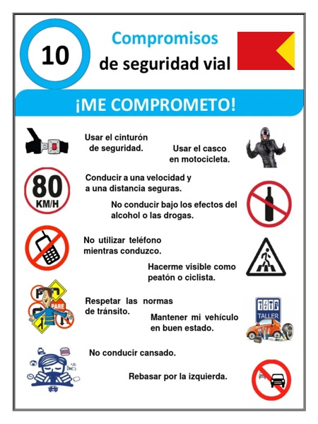 10 compromisos de seguridad vial 10 compromisos de seguridad vial