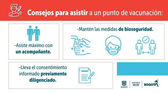 Consejos para asistir a un punto de vacunación - Bogotá Consejos para asistir a un punto de vacunación - Bogotá
