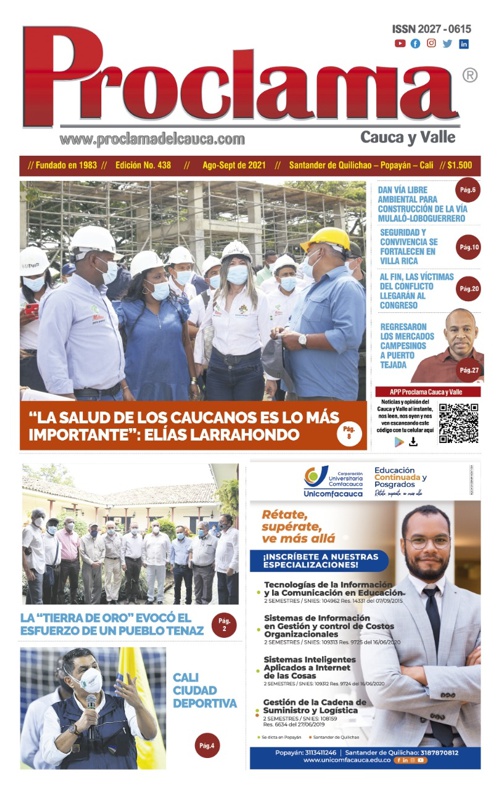 En circulación Edición #438 de Proclama Cauca y Valle En circulación Edición #438 de Proclama Cauca y Valle
