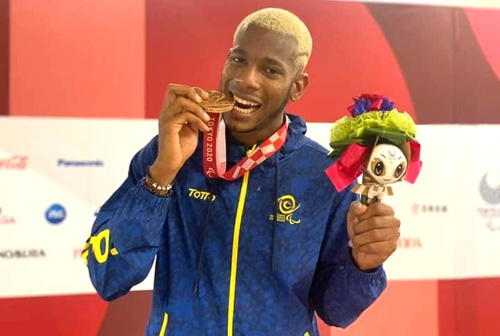 Jean Carlos Mina Aponzá, ganador de medalla de bronce en los Juegos Paralímpicos en Tokyo Jean Carlos Mina Aponzá, ganador de medalla de bronce en los Juegos Paralímpicos en Tokyo