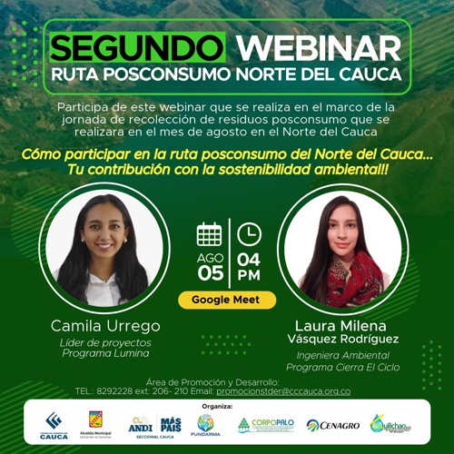 Segundo Webinar Ruta Posconsumo Norte del Cauca